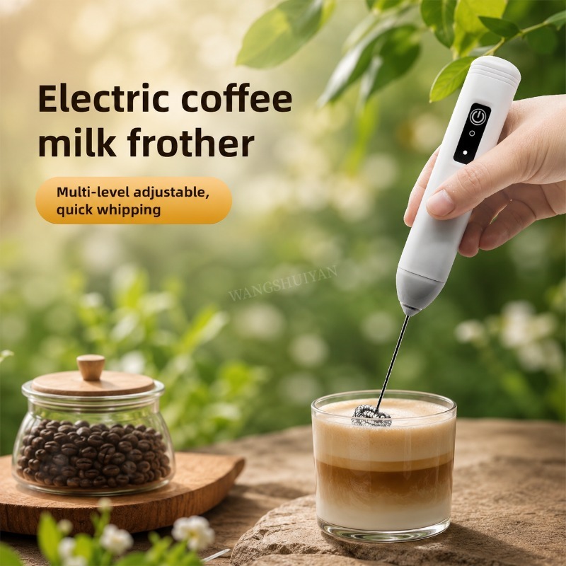 Milk Steaming Pitcher - Portable Electric Milk Frothers Handheld Blender