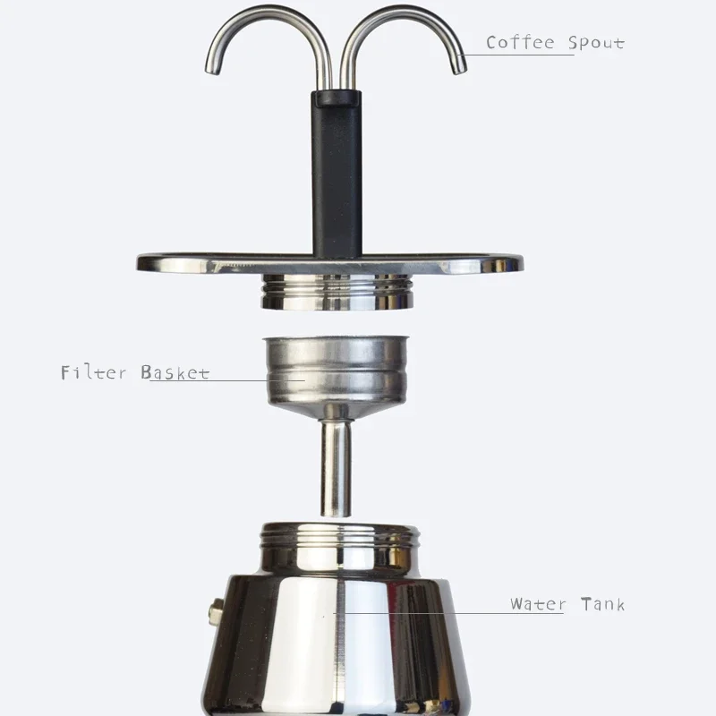 200ML Mini Moka Pot Double Tub - Coffee Equipment Tools 评论和价格