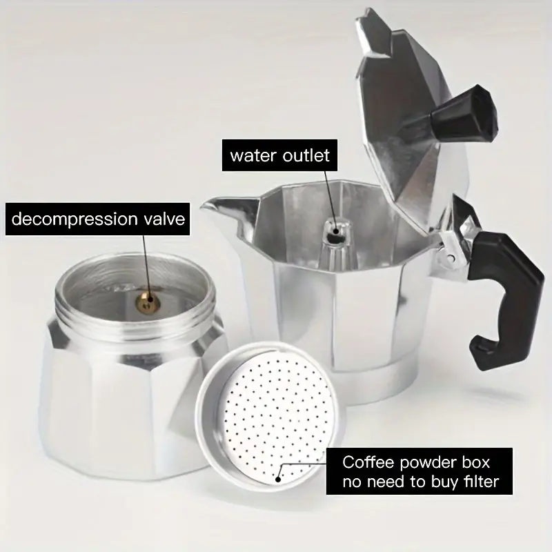 Classic Aluminum Moka Pot 50-3 - Coffee Equipment Tools 评论和价格