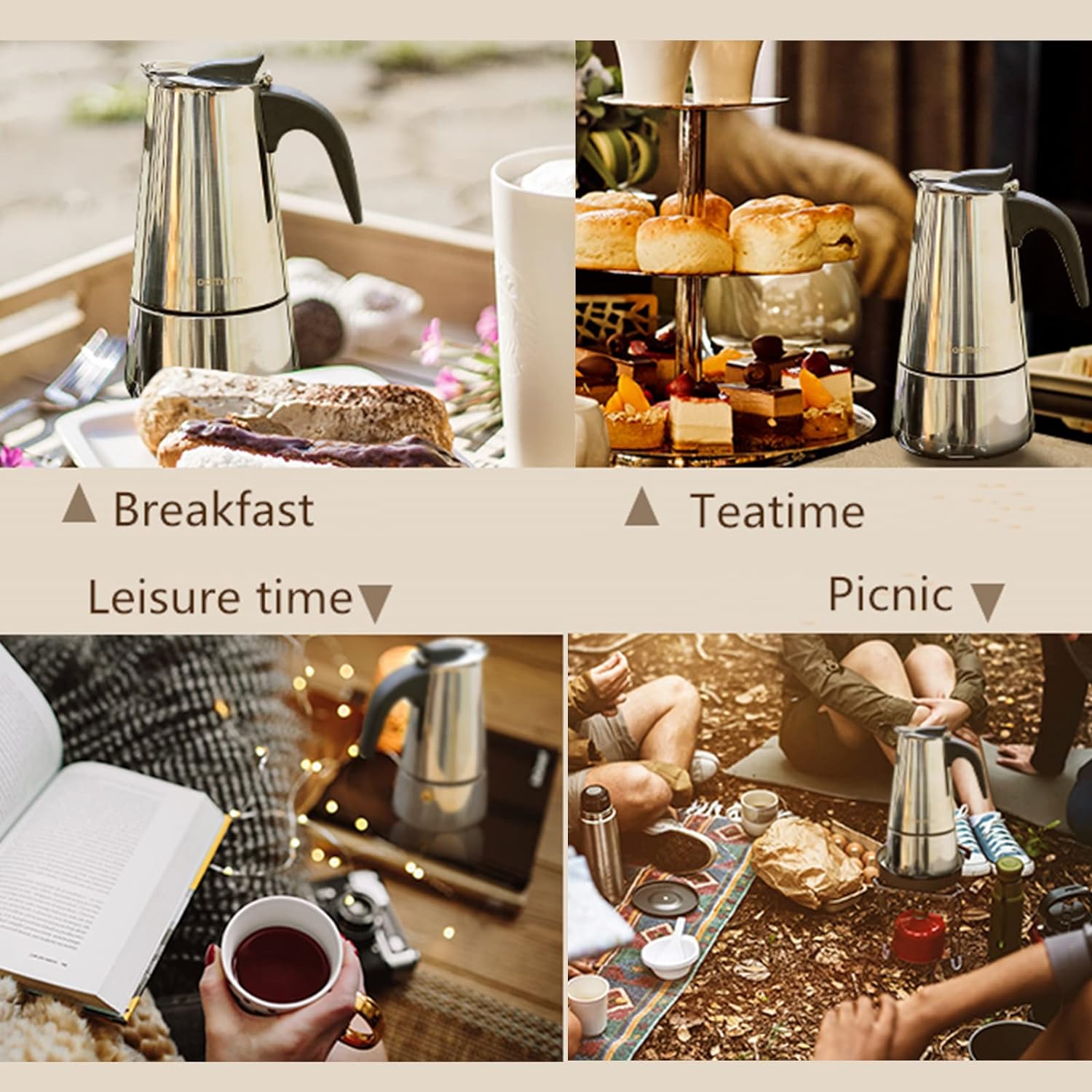 4/6/9 Cups Moka Pot Caffe Mach - Coffee Equipment Tools 评论和价格