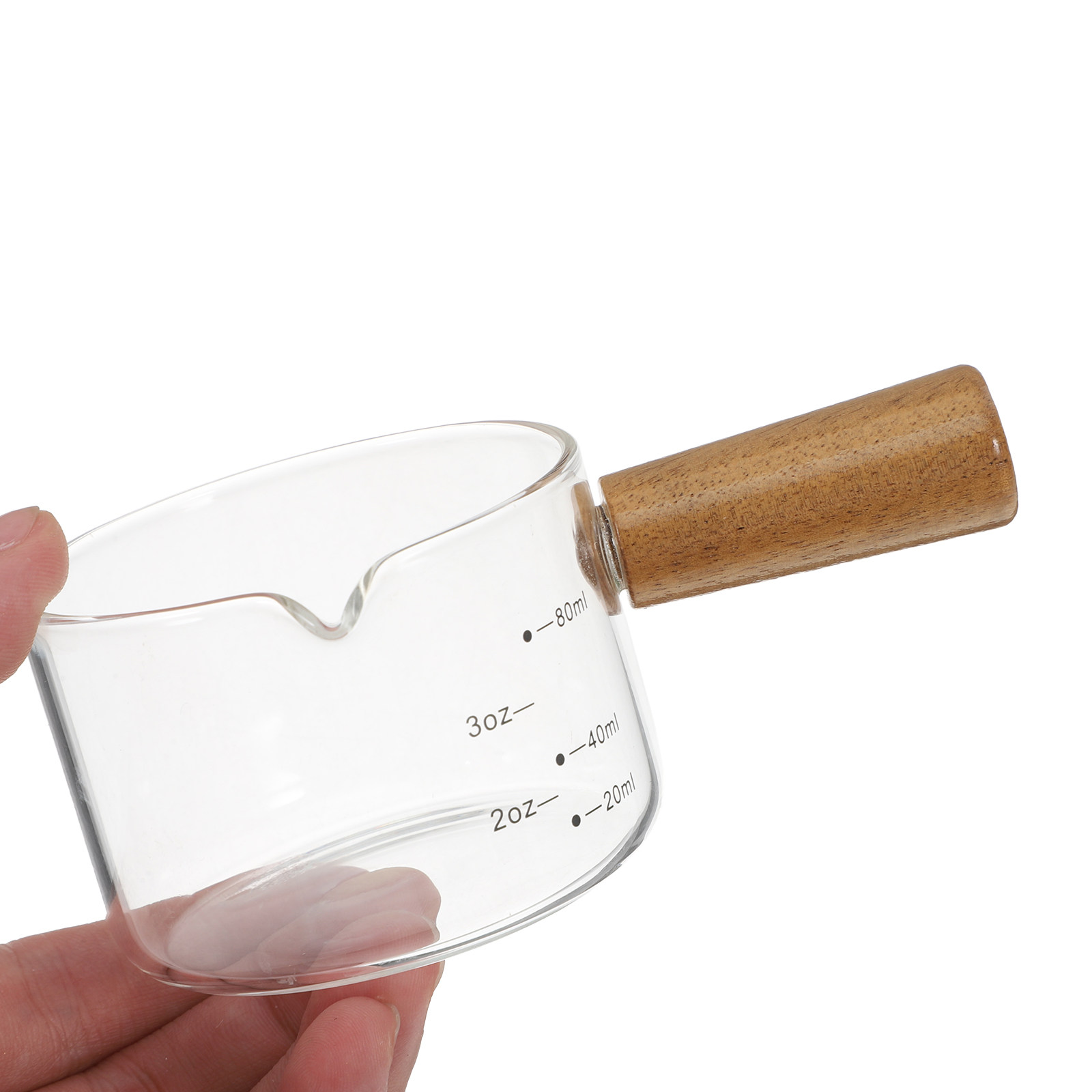Glass Milk Pitcher Wooden Hand - Milk Steaming Pitcher 评论和价格