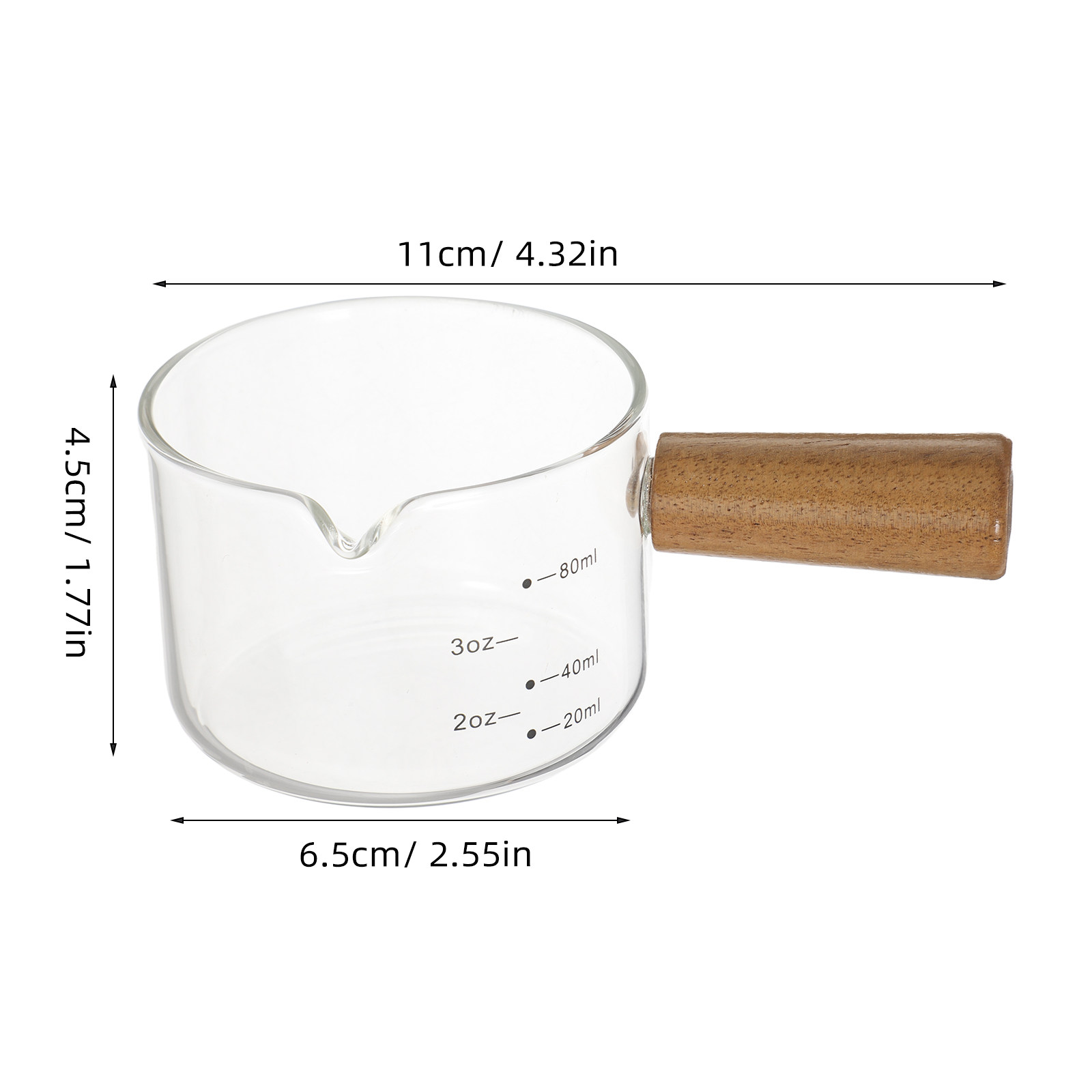 Glass Milk Pitcher Wooden Hand - Milk Steaming Pitcher 评论和价格